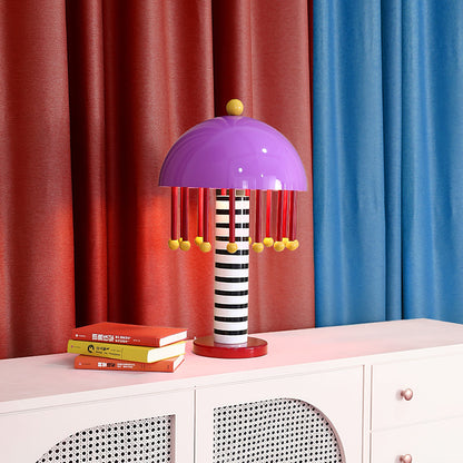 Mushroom Table Lamp | Colorful Metal Design | 35cm Diameter