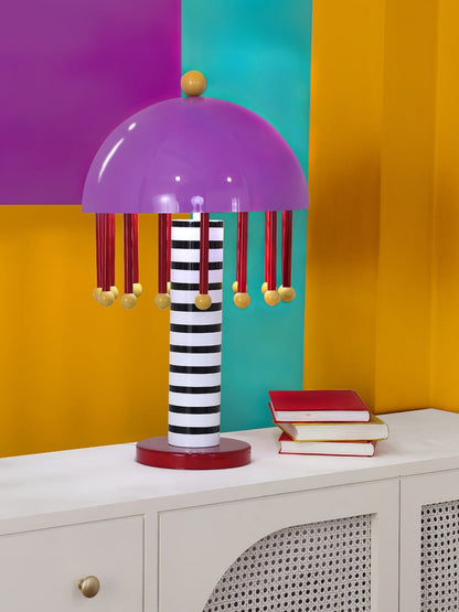 Mushroom Table Lamp | Colorful Metal Design | 35cm Diameter