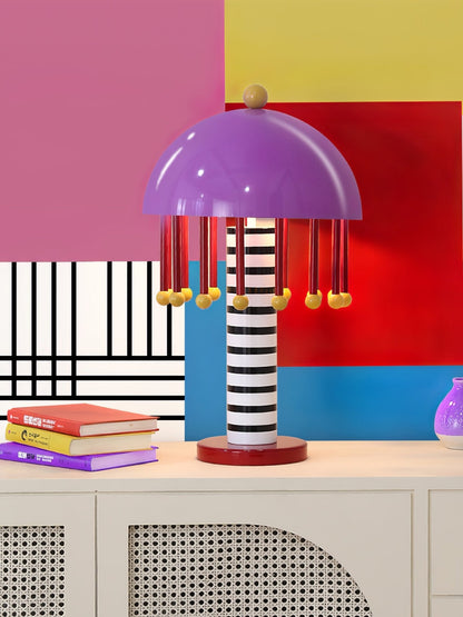 Mushroom Table Lamp | Colorful Metal Design | 35cm Diameter