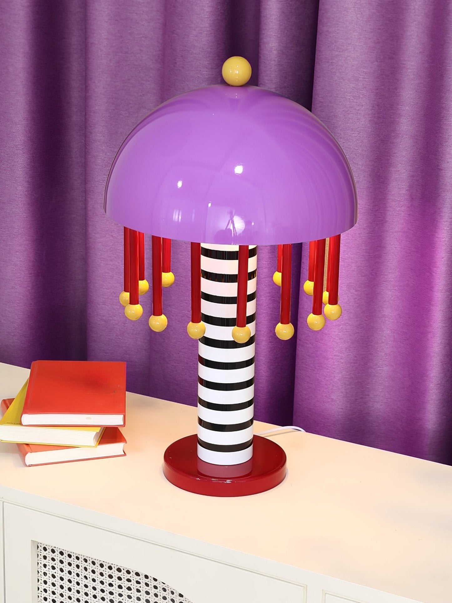 Mushroom Table Lamp | Colorful Metal Design | 35cm Diameter