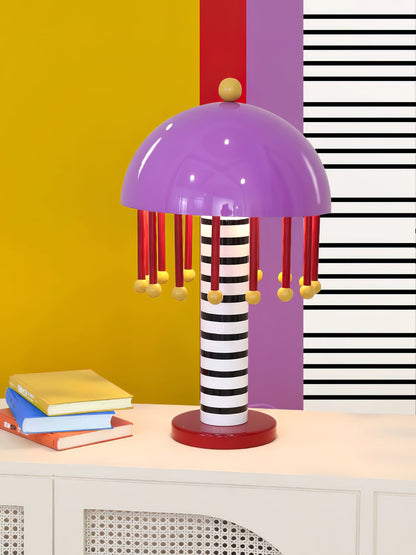 Mushroom Table Lamp | Colorful Metal Design | 35cm Diameter