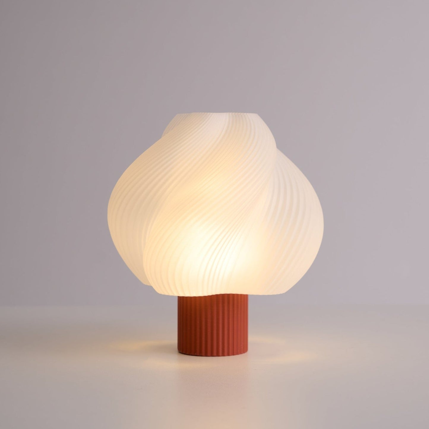 Whirl Pop Table Lamp | Frosted Swirl Shade | Pink, Red, Blue
