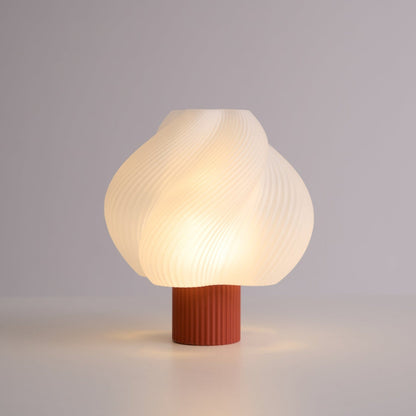 Whirl Pop Table Lamp | Frosted Swirl Shade | Pink, Red, Blue