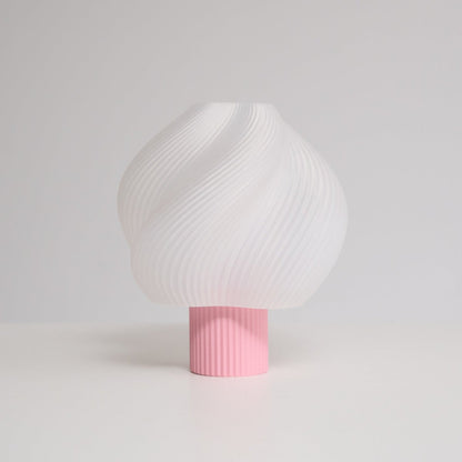 Whirl Pop Table Lamp | Frosted Swirl Shade | Pink, Red, Blue