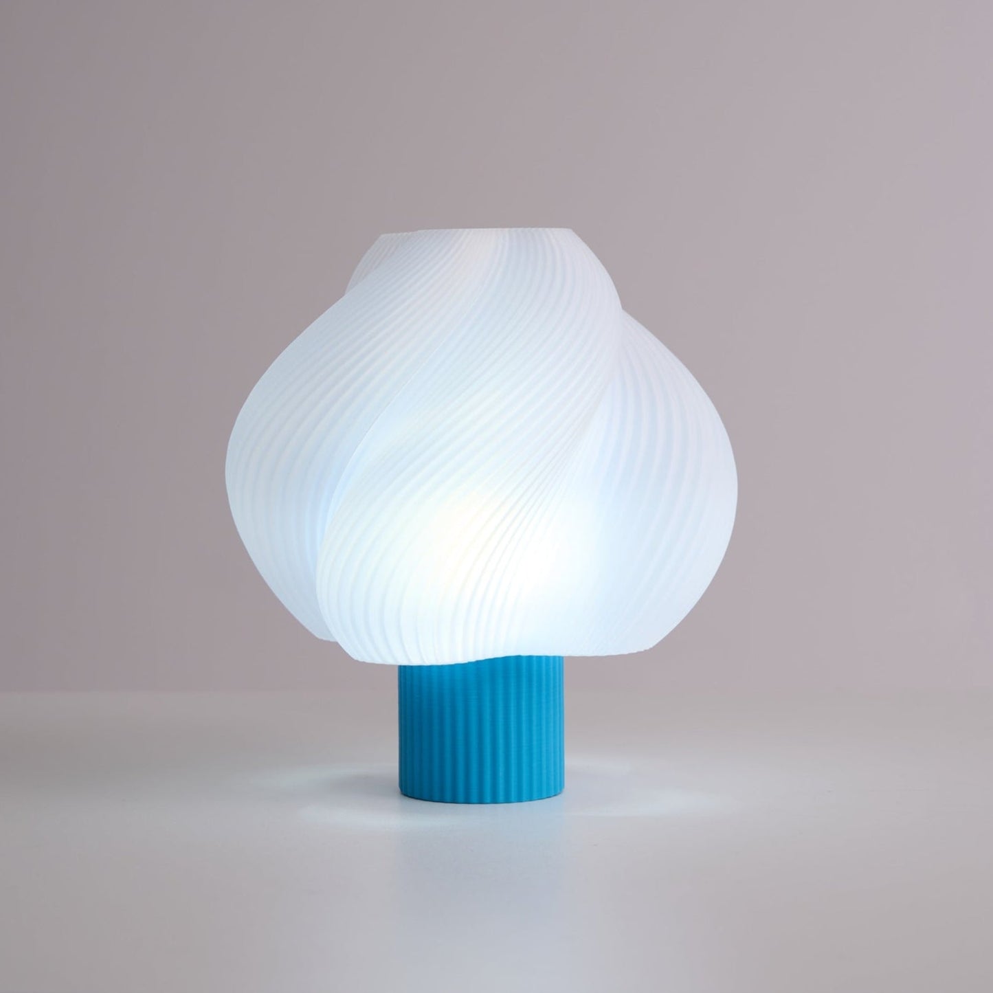 Whirl Pop Table Lamp | Frosted Swirl Shade | Pink, Red, Blue