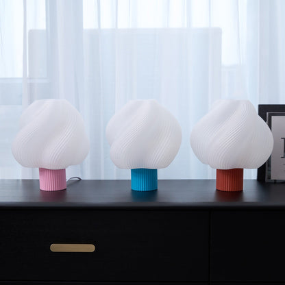 Whirl Pop Table Lamp | Frosted Swirl Shade | Pink, Red, Blue