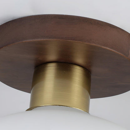 Shell Ceiling Lamp | Black Walnut & Copper | 18cm Diameter