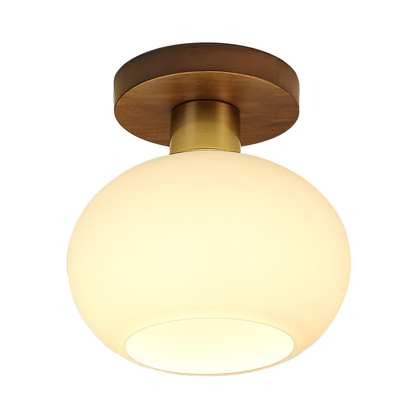 Shell Ceiling Lamp | Black Walnut & Copper | 18cm Diameter