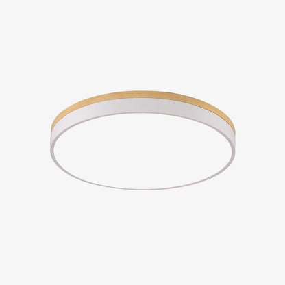 White Round Wooden Ceiling Lamp | Built-in LED | 30cm, 40cm, 50cm Options
