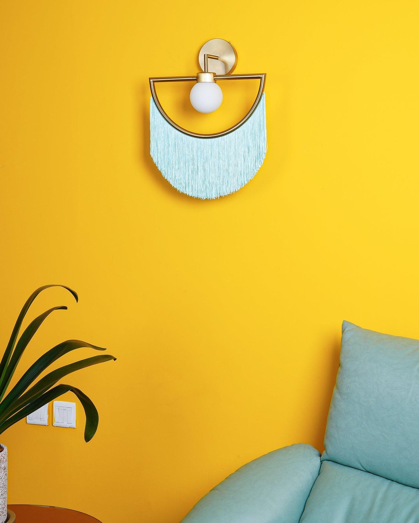 Wink Tassel Wall Lamp | Bohemian Fabric & Metal | Set of 2