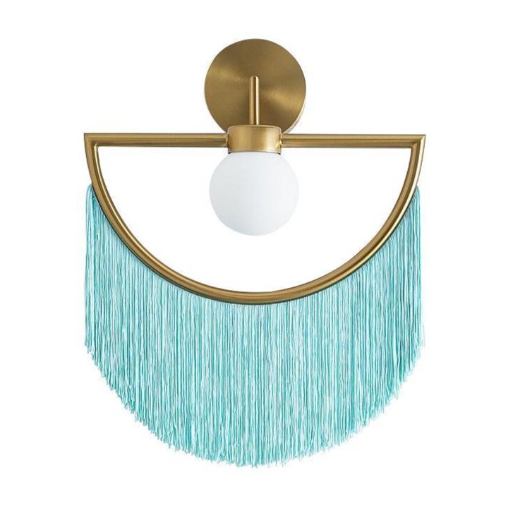 Wink Tassel Wall Lamp | Bohemian Fabric & Metal | Set of 2