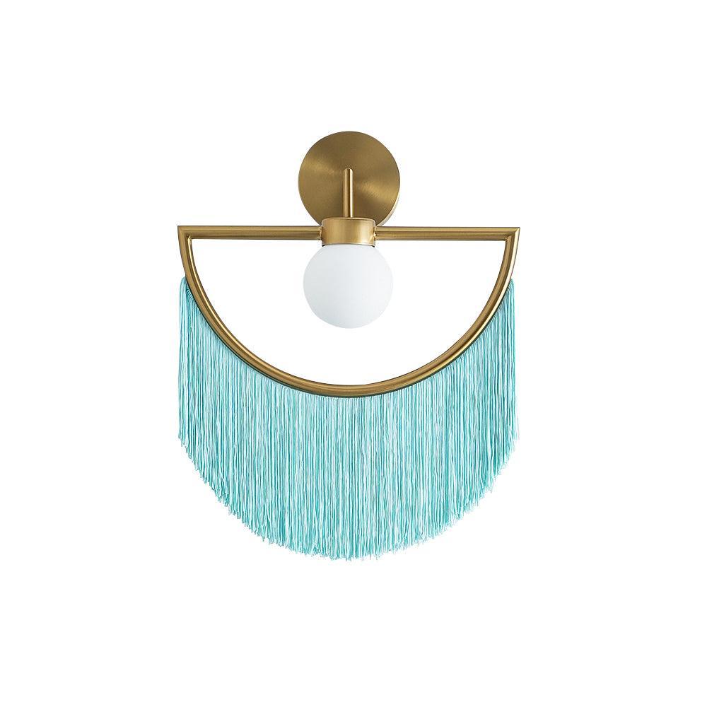 Wink Tassel Wall Lamp | Bohemian Fabric & Metal | Set of 2