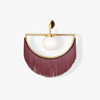 Wink Tassel Wall Lamp | Bohemian Fabric & Metal | Set of 2