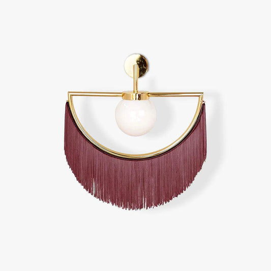 Wink Tassel Wall Lamp | Bohemian Fabric & Metal | Set of 2