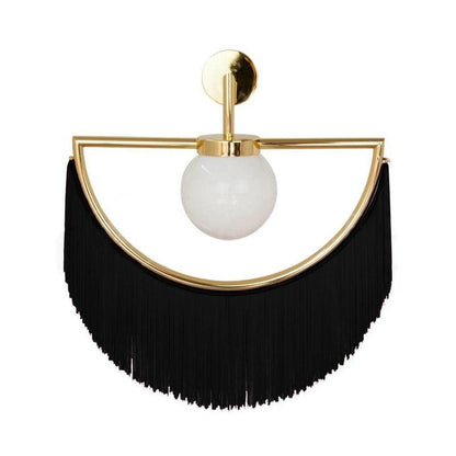 Wink Tassel Wall Lamp | Bohemian Fabric & Metal | Set of 2