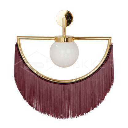 Wink Tassel Wall Lamp | Bohemian Fabric & Metal | Set of 2