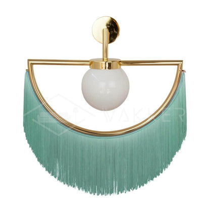 Wink Tassel Wall Lamp | Bohemian Fabric & Metal | Set of 2