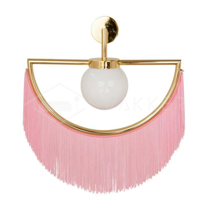 Wink Tassel Wall Lamp | Bohemian Fabric & Metal | Set of 2