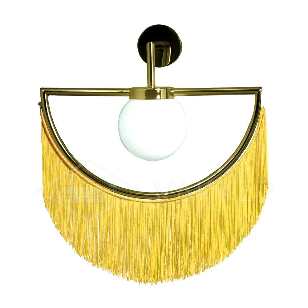 Wink Tassel Wall Lamp | Bohemian Fabric & Metal | Set of 2