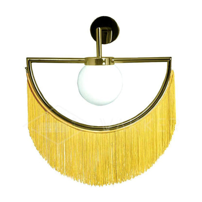 Wink Tassel Wall Lamp | Bohemian Fabric & Metal | Set of 2