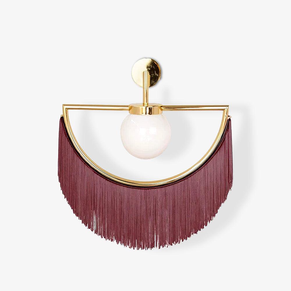 Wink Tassel Wall Lamp | Bohemian Fabric & Metal | Set of 2