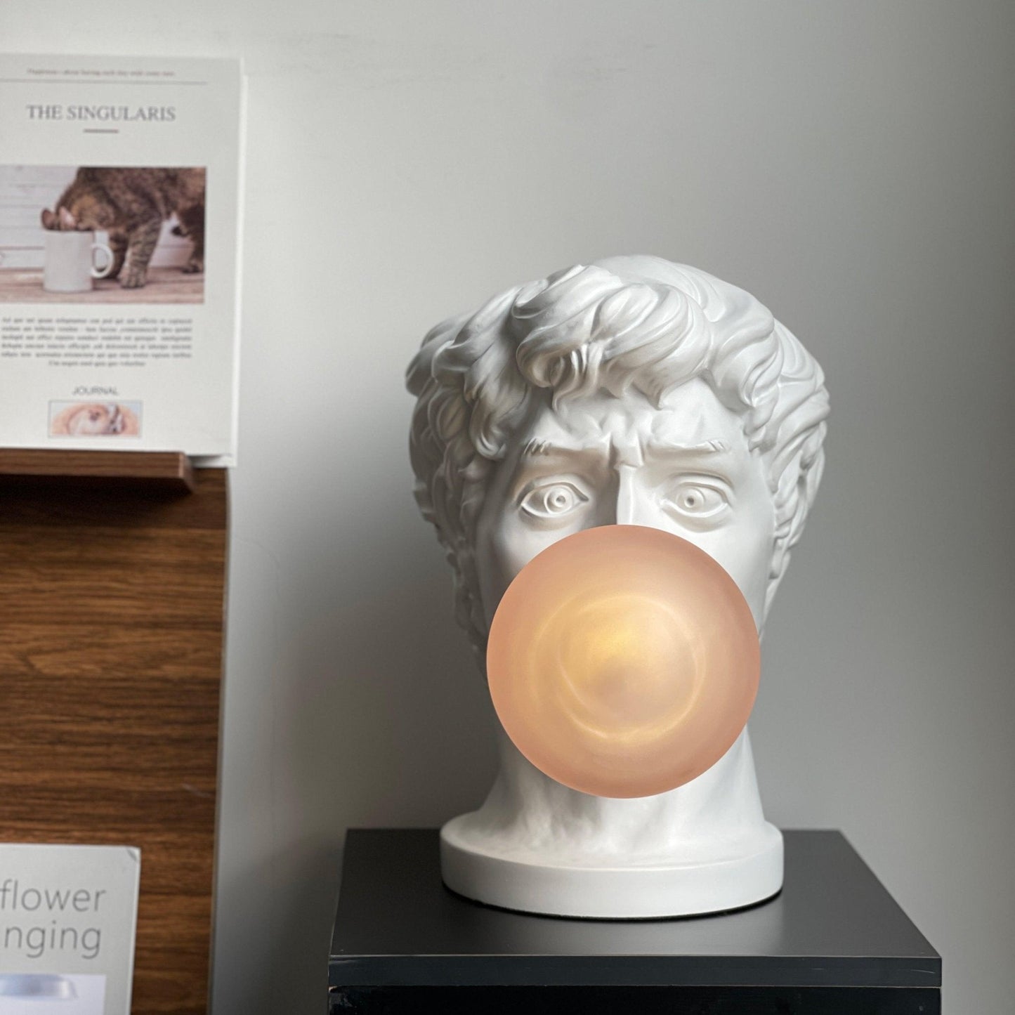 Wonder Table Lamp | Resin & Glass | Pink Bubble Design