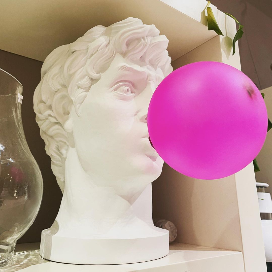 Wonder Table Lamp | Resin & Glass | Pink Bubble Design