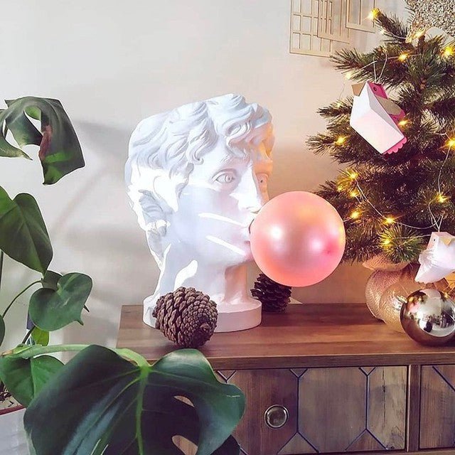 Wonder Table Lamp | Resin & Glass | Pink Bubble Design