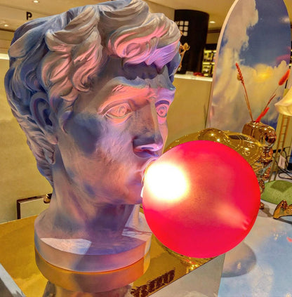 Wonder Table Lamp | Resin & Glass | Pink Bubble Design