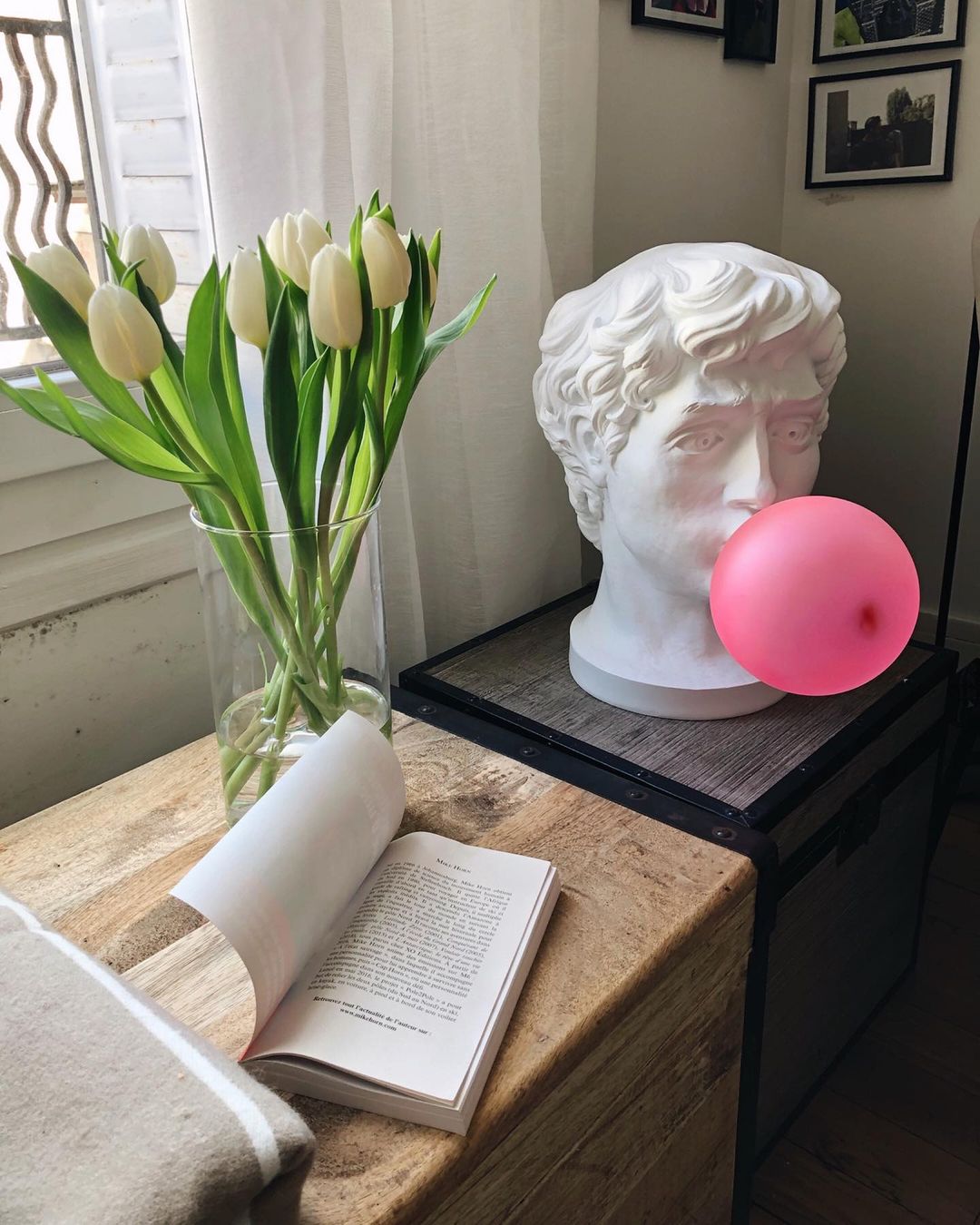 Wonder Table Lamp | Resin & Glass | Pink Bubble Design
