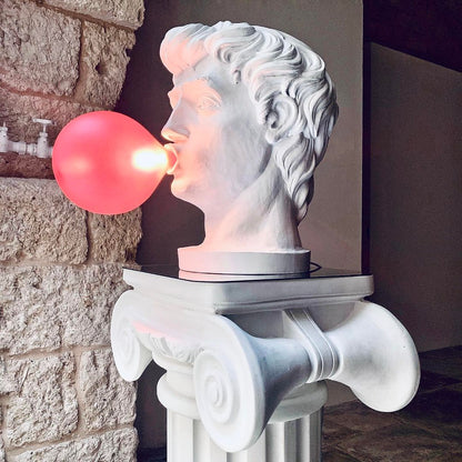 Wonder Table Lamp | Resin & Glass | Pink Bubble Design