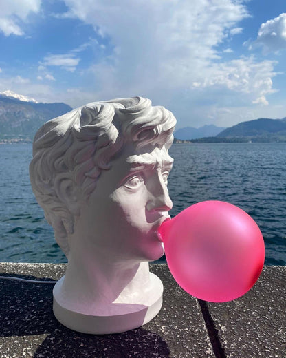 Wonder Table Lamp | Resin & Glass | Pink Bubble Design