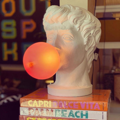 Wonder Table Lamp | Resin & Glass | Pink Bubble Design
