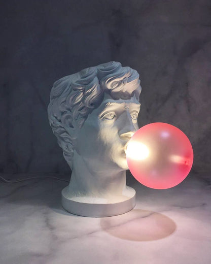 Wonder Table Lamp | Resin & Glass | Pink Bubble Design