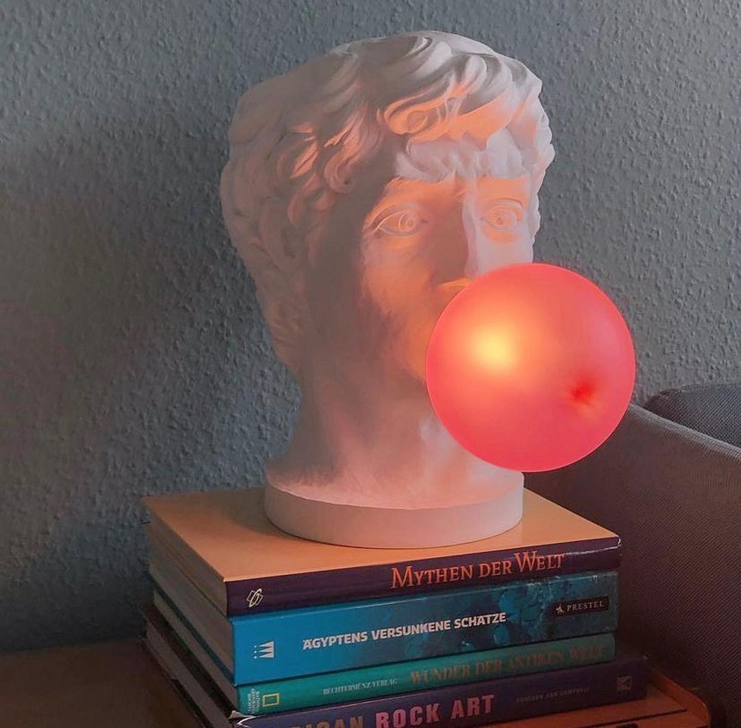 Wonder Table Lamp | Resin & Glass | Pink Bubble Design