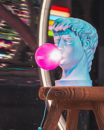Wonder Table Lamp | Resin & Glass | Pink Bubble Design