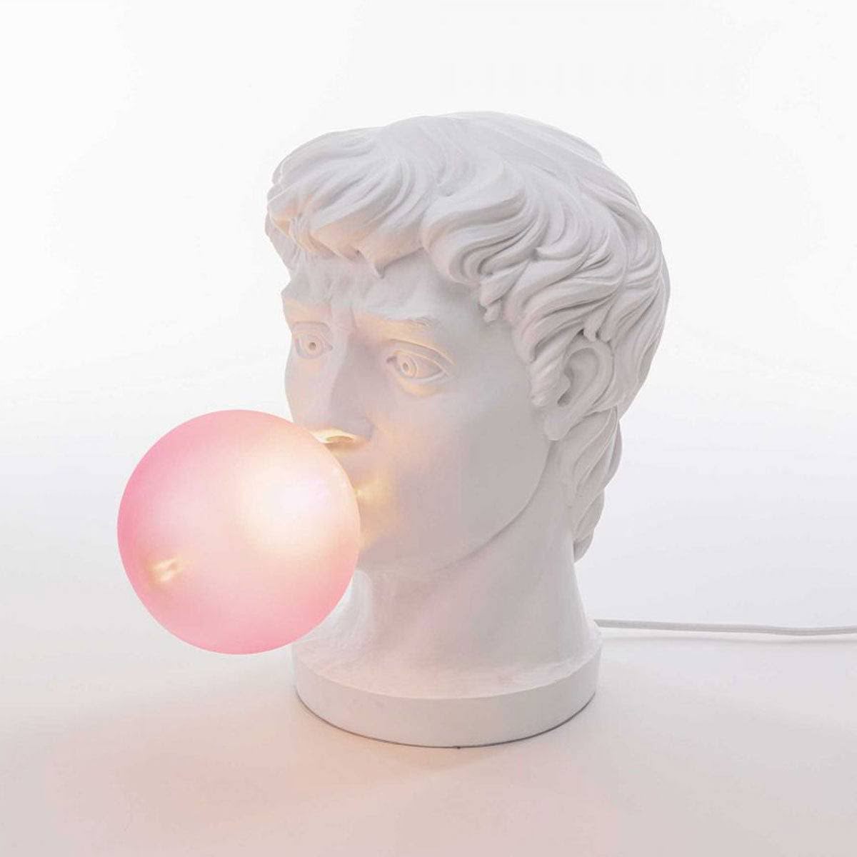 Wonder Table Lamp | Resin & Glass | Pink Bubble Design