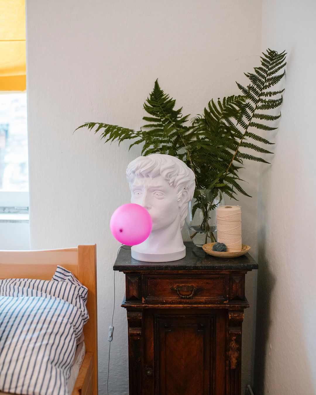 Wonder Table Lamp | Resin & Glass | Pink Bubble Design
