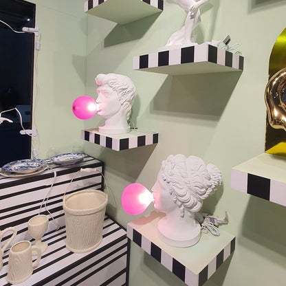 Wonder Table Lamp | Resin & Glass | Pink Bubble Design