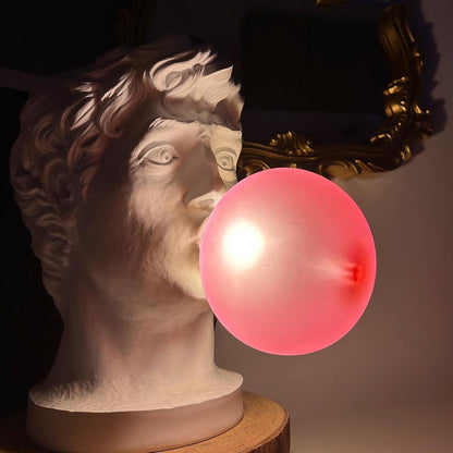 Wonder Table Lamp | Resin & Glass | Pink Bubble Design