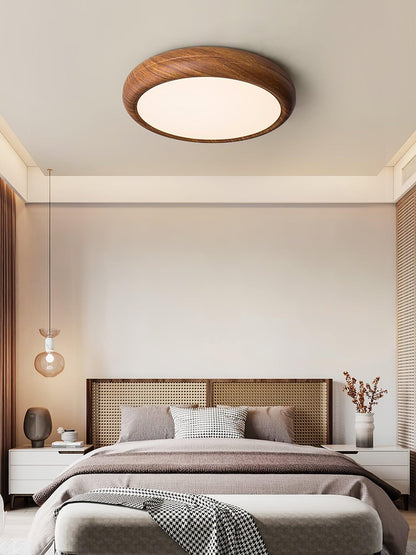 Wood Grain Ceiling Lamp | Nordic Acrylic & Metal | Multiple Sizes Available