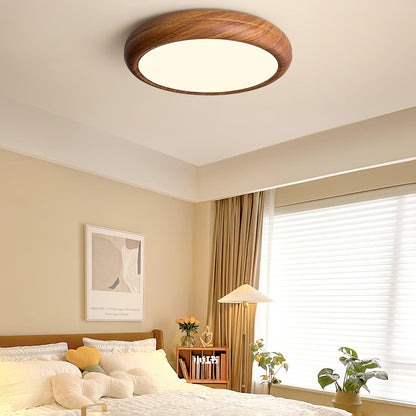 Wood Grain Ceiling Lamp | Nordic Acrylic & Metal | Multiple Sizes Available