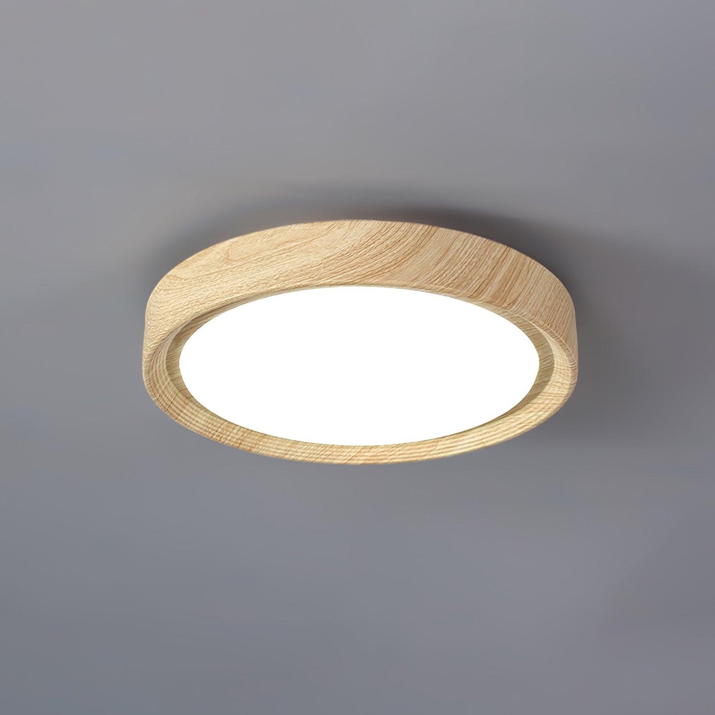 Wood Grain Ceiling Lamp | Nordic Acrylic & Metal | Multiple Sizes Available