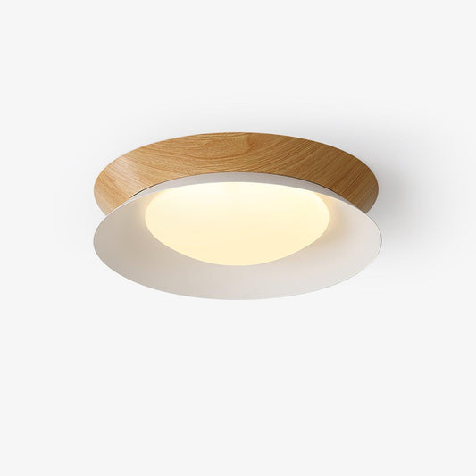 Double Half Round Ceiling Light | Metal & Acrylic | White