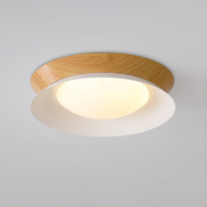 Double Half Round Ceiling Light | Metal & Acrylic | White