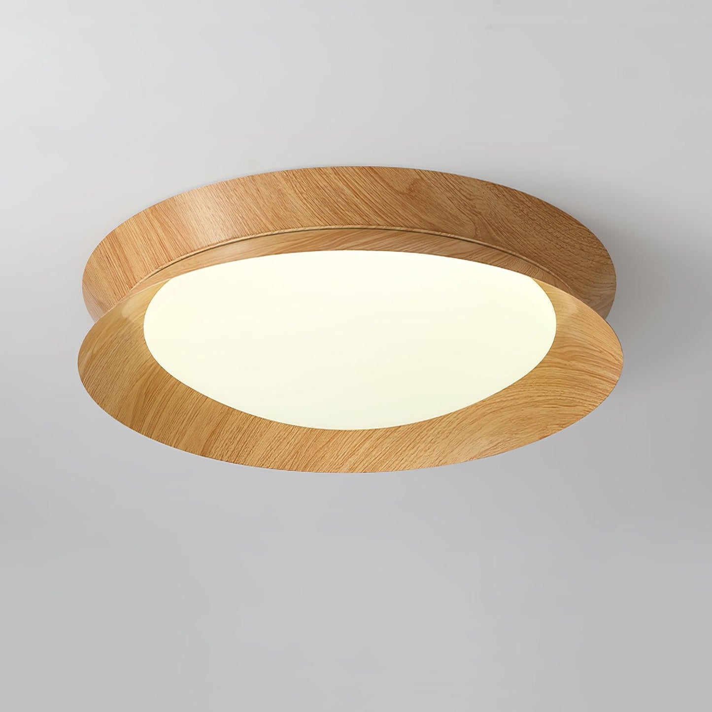 Double Half Round Ceiling Light | Metal & Acrylic | White