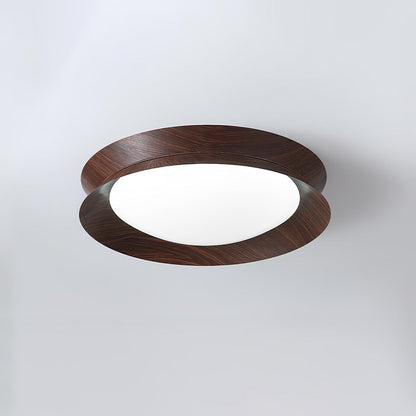 Double Half Round Ceiling Light | Metal & Acrylic | White