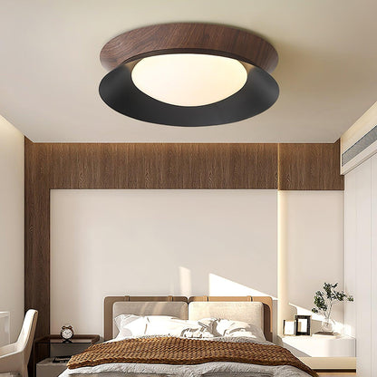 Double Half Round Ceiling Light | Metal & Acrylic | White