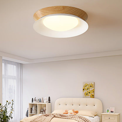 Double Half Round Ceiling Light | Metal & Acrylic | White