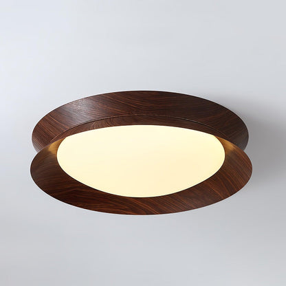 Double Half Round Ceiling Light | Metal & Acrylic | White